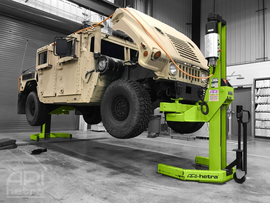Arkansas Military Humvee HDML Mobile Lifts FRLT-15 Truck Adapter  AB Support Stands