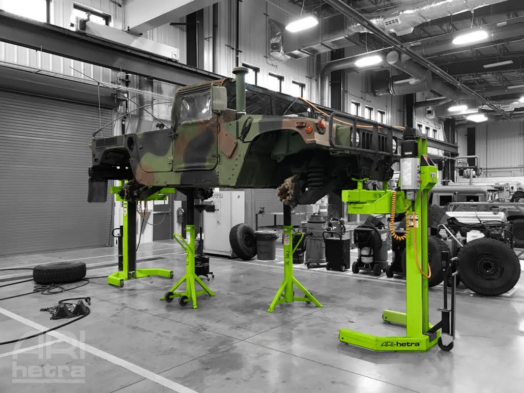 Arkansas Military Humvee HDML Mobile Lifts FRLT-15 Truck Adapter AB Support Stands