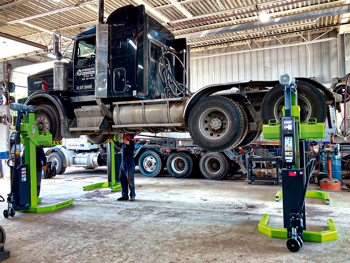 BPW Wireless Mobile Column Lifts Semi Truck